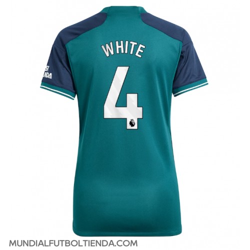 Camiseta Arsenal Benjamin White #4 Tercera Equipación Replica 2023-24 para mujer mangas cortas